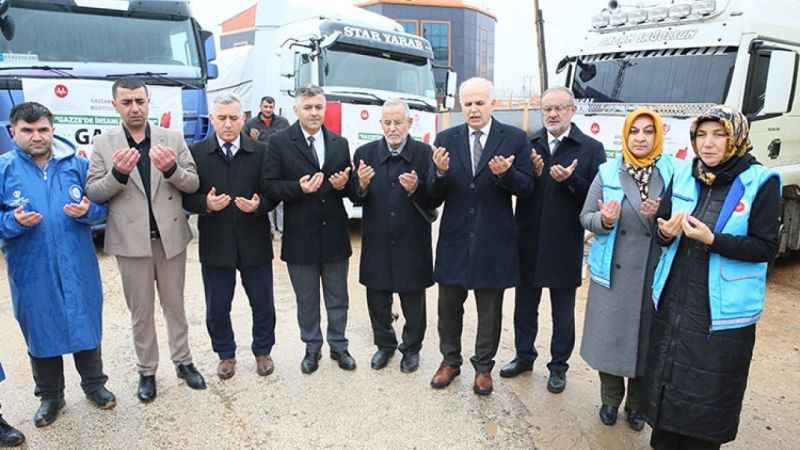 Gaziantep Müftülüğü ve Türkiye Diyanet Vakfı, Gazze’ye 10 Tır Gıda Yardımı Gönderdi
