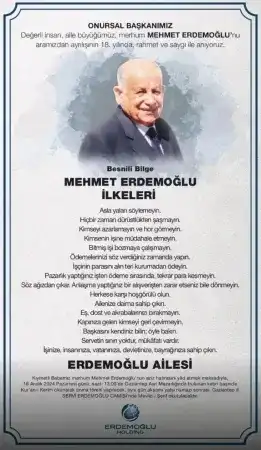 Mehmet Erdemoğlu, Vefatının 18. Yılında Anılacak
