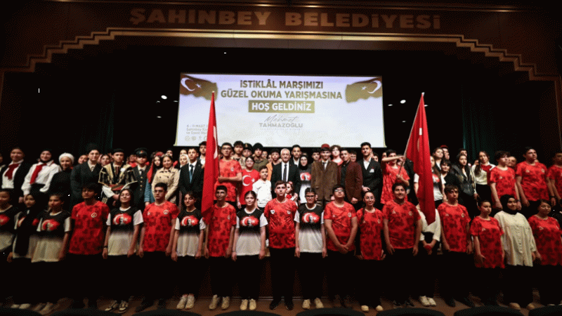 Şahinbey’de Öğrencilerden İstiklal Marşı Ziyafeti!