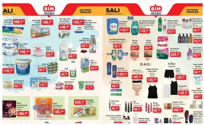 BİM 25 Mart indirimli olacak ürünler ve fiyatları: